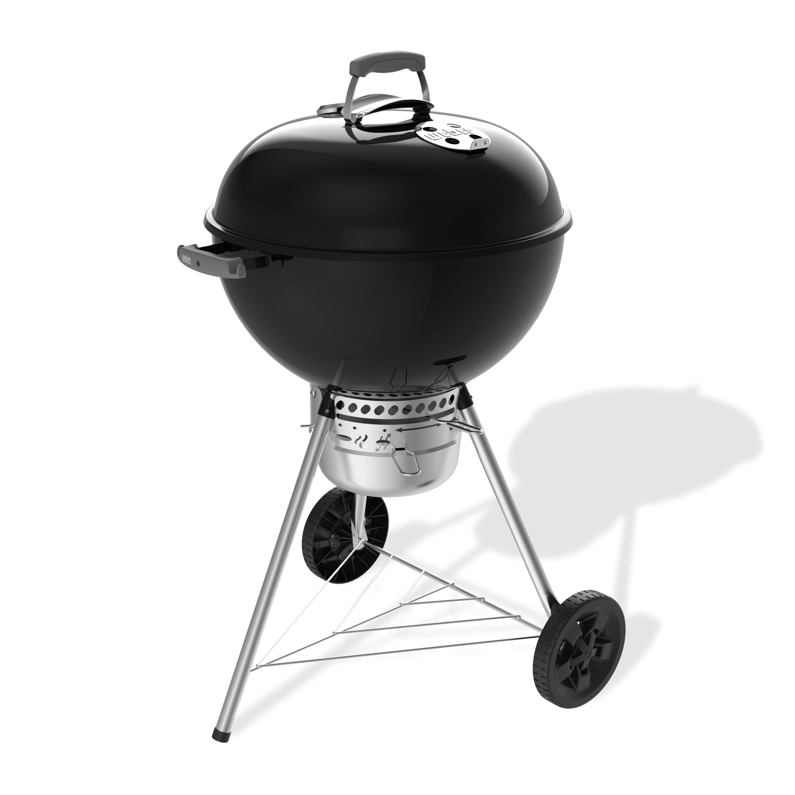 Weber Kettle Parrilla de carbón (versión 2026) / Soporte de Tres Patas con Ruedas, diseño Resistente al Calor y a la corrosión, Parrilla cromada de Tres Capas, Negro — view 25