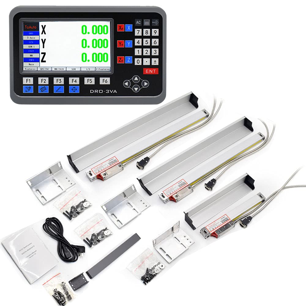 3 Achsen Digitalanzeige-kit 6" 8" 34" Digital Anzeige mit 3 Axis DRO Linear Maßstab 150mm+200mm+850mm für Mühle, Bohrmaschine, EDM Effektiver Hub: 150mm+200mm+850mm)