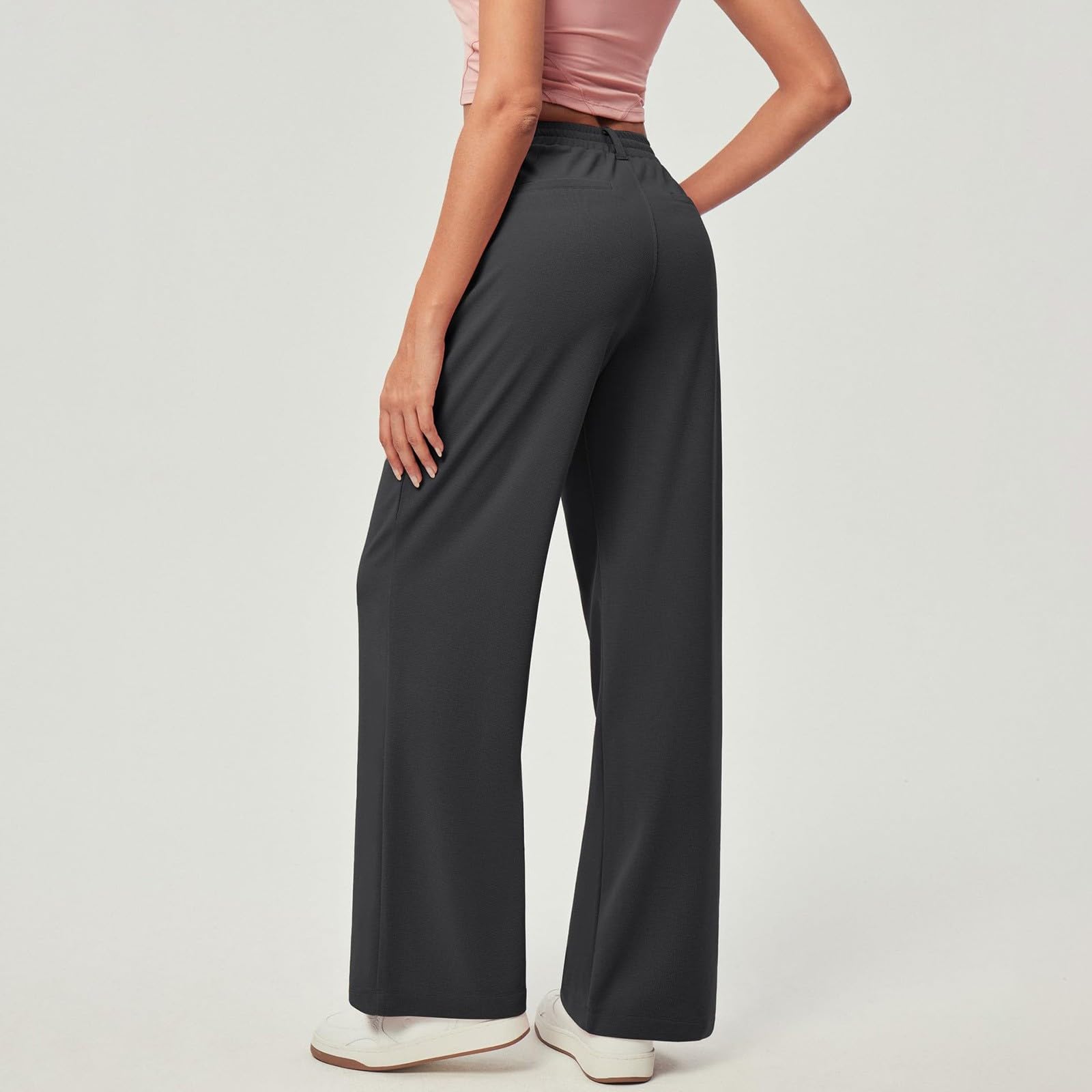 Generisch Pantalones de traje para mujer, pantalones de pierna ancha