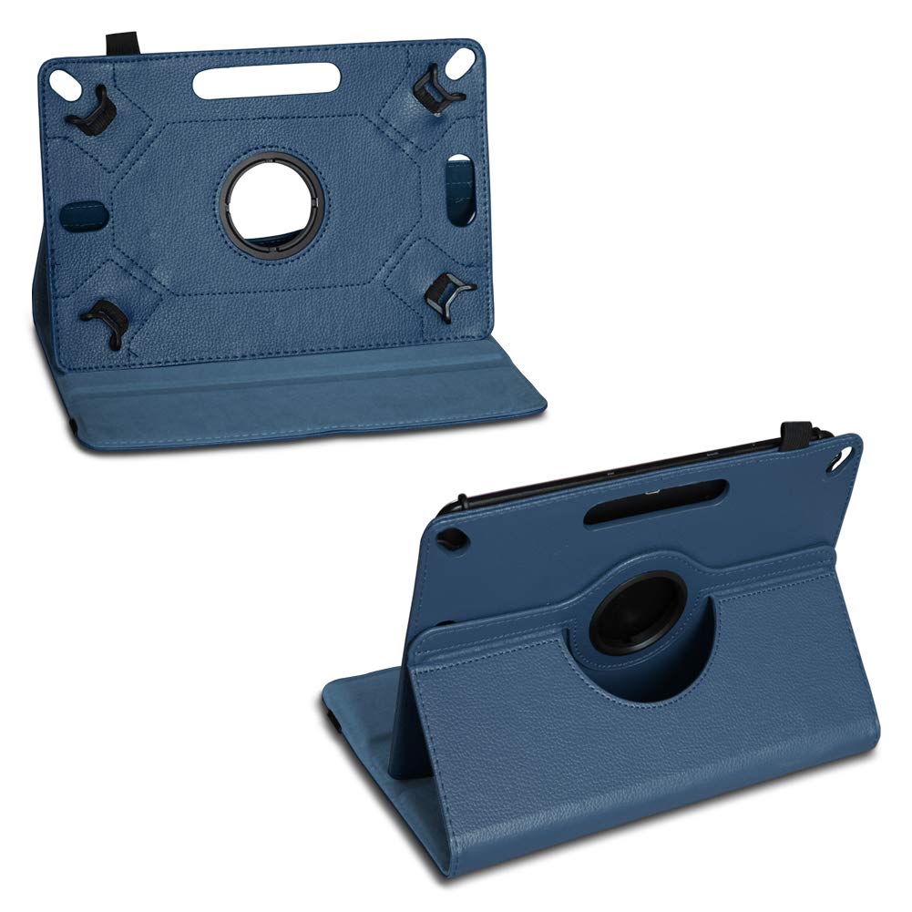 Robuste Schutzhülle kompatibel für Ihr Amazon Fire HD 10 / Plus Tablet aus Kunstleder mit Standfunktion 360 Drehbar Hülle Schutztasche Ständer Tasche Cover Case Etui