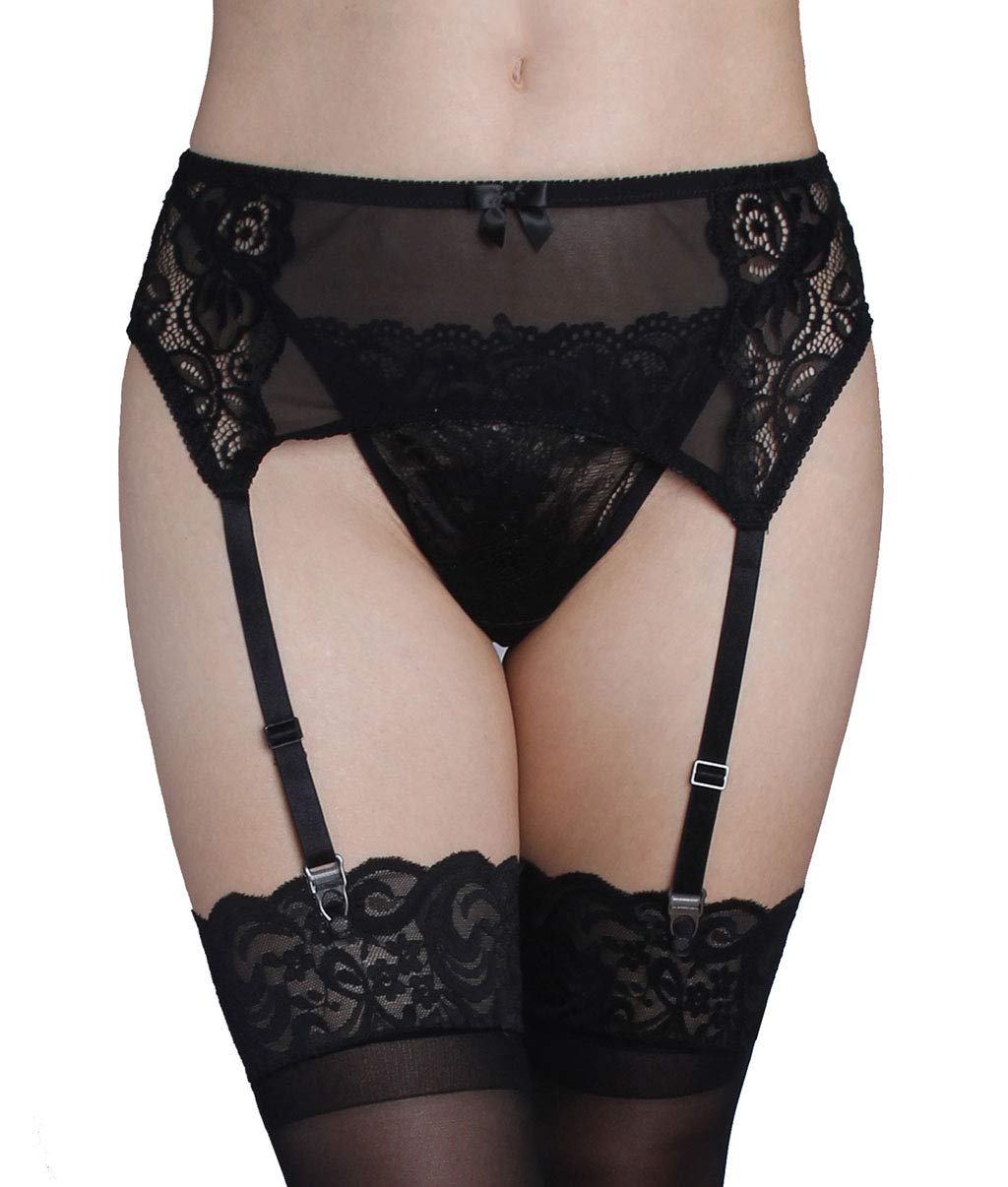 Buy Lace Garter Belt Set Sexy Black Sock Suspenders for Women Lingerie