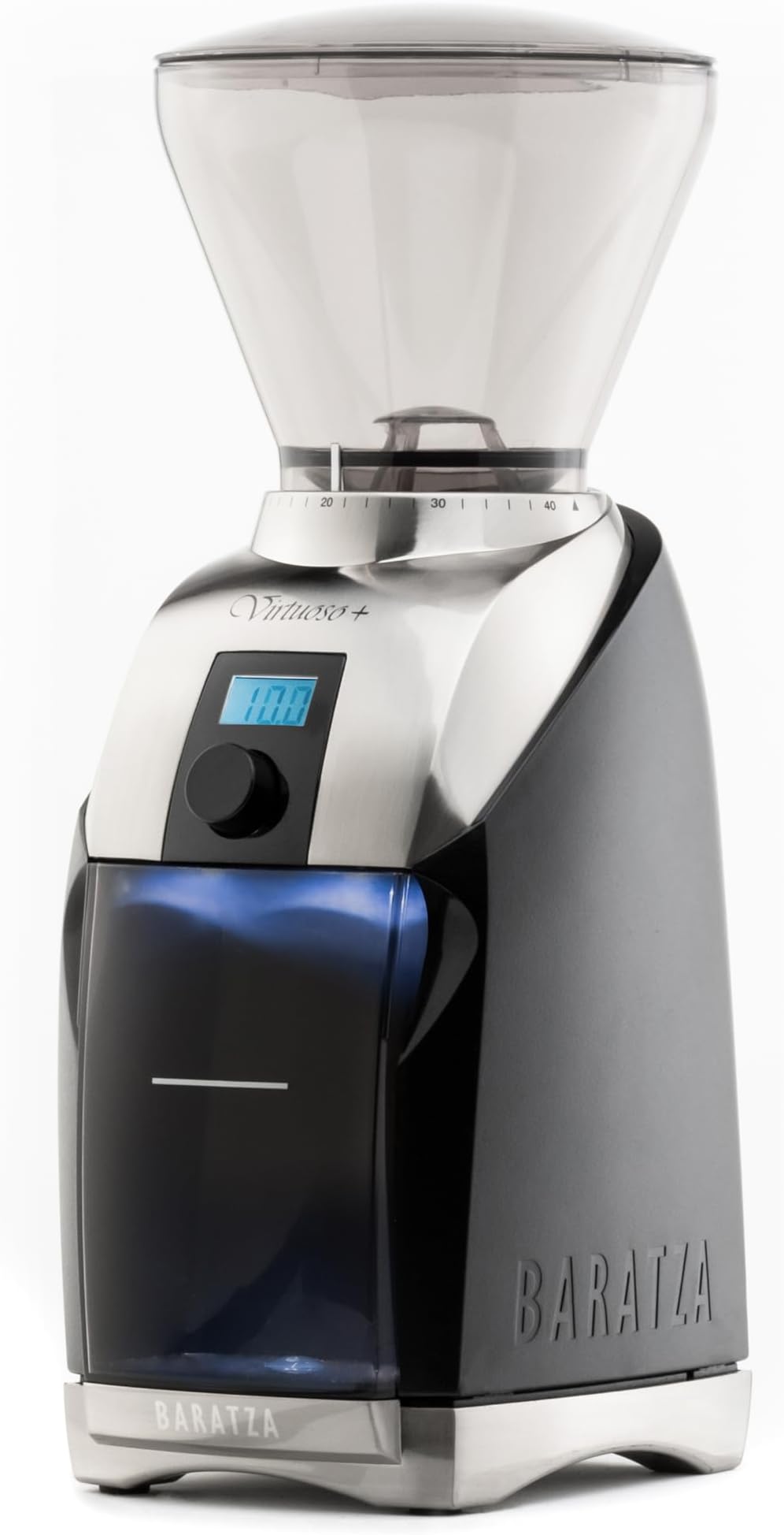 Baratza Virtuoso+ Grinder with Digital Timer Display (Black, Silver)