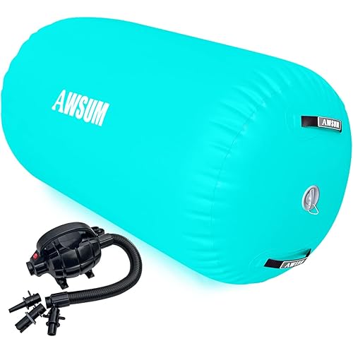 AWSUM Gymnastics Air Roller Tumbling Barrel Back Somersault Backbend Trainer for Gymnastics Inflatable Springboard equipment with Electric Pump