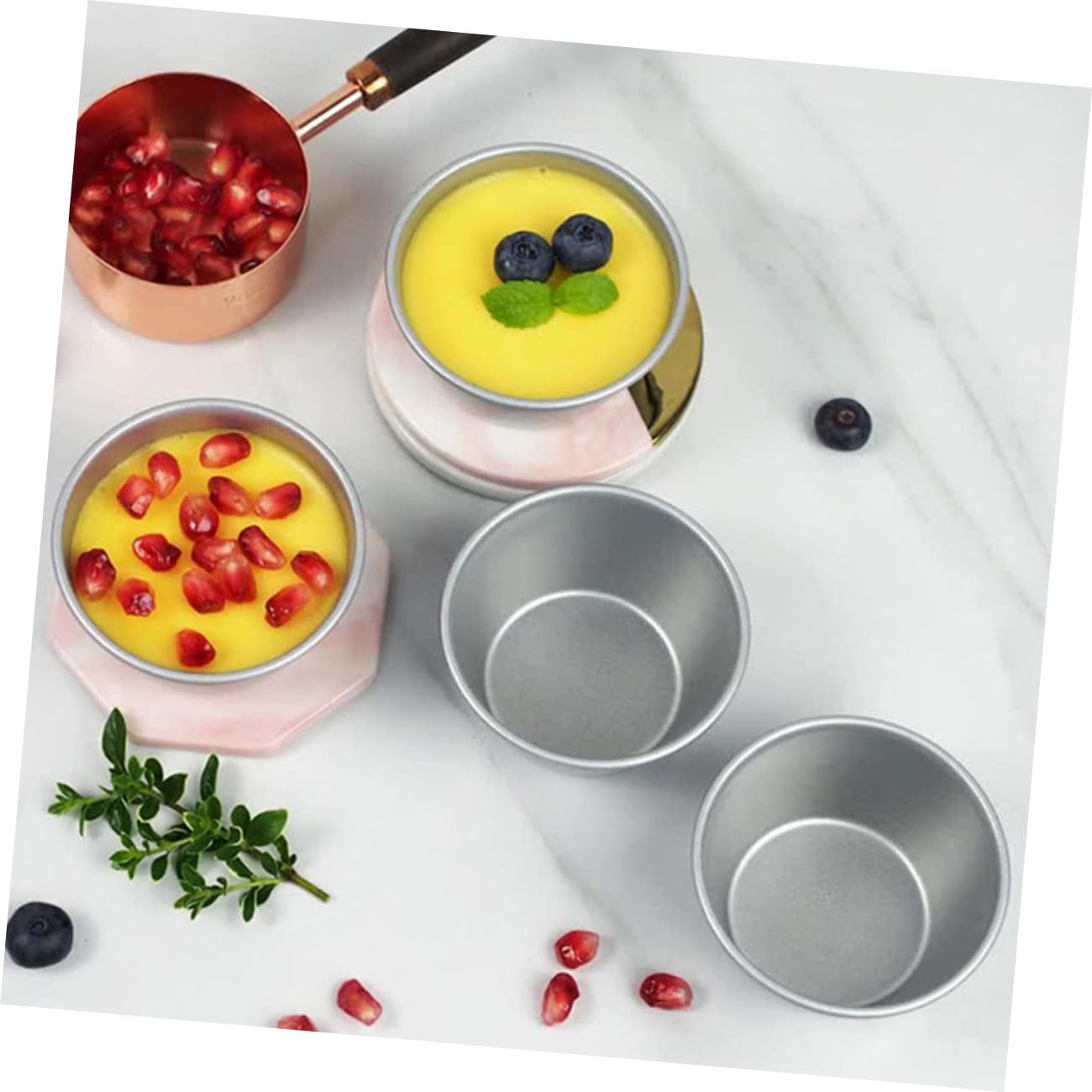 HEMOTON Lot De 5 Caissettes À Muffins Antiadhésives En Métal Pour Muffins Puddings Tartelettes Moules À Pâtisserie Faciles À Démouler 6 Pièces X 5