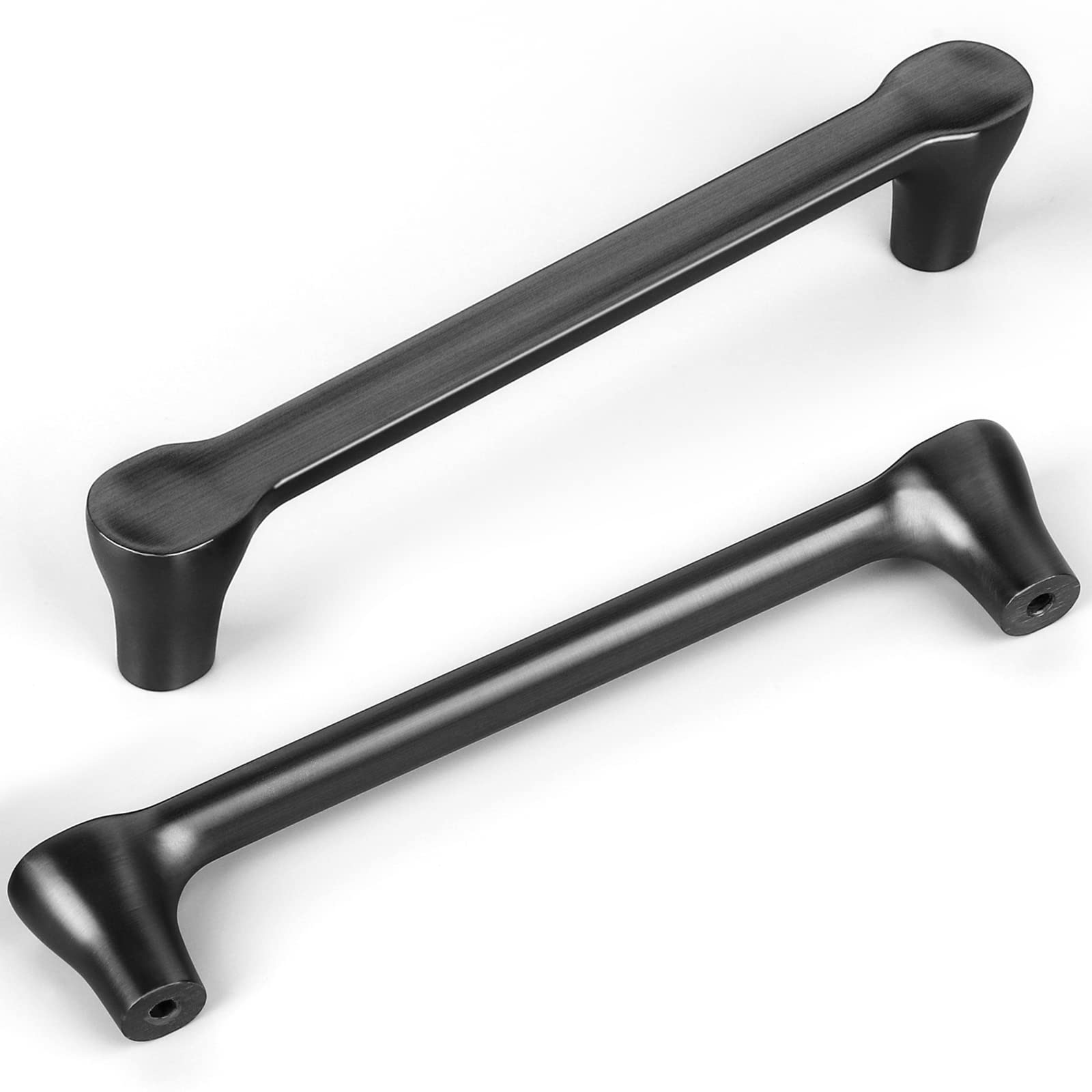 Photo 1 of 2 packs-WSIGHT Modern Grey Pulls for Cabinet Drawers Brushed Brass Hardware for Kitchen Bedroom Bathroom Dresser (2 Pack, 5.8 Inch Overall Drawer Pull) 2 Dark Grey