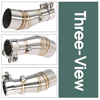 middle　　　29日迄 Amazon.com: unrulysoul Motorcycle Exhaust Mid Pipe Muffler