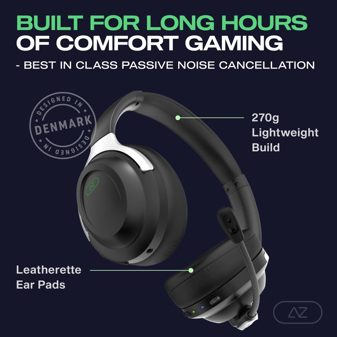 AceZone A-Spire - Cuffie da gaming ibride ANC - Cancellazione attiva del rumore - Microfono con cancellazione del rumore per migliorare la voce - PC, PS4, PS5, Series X, Series S, Switch, Mobile