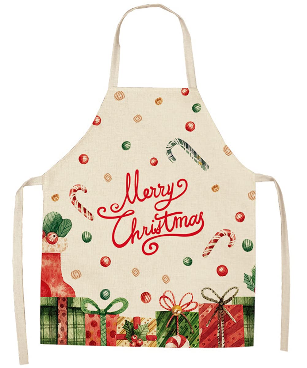 Kerstman / Merry Christmas Kerst cadeau schort zwart voor