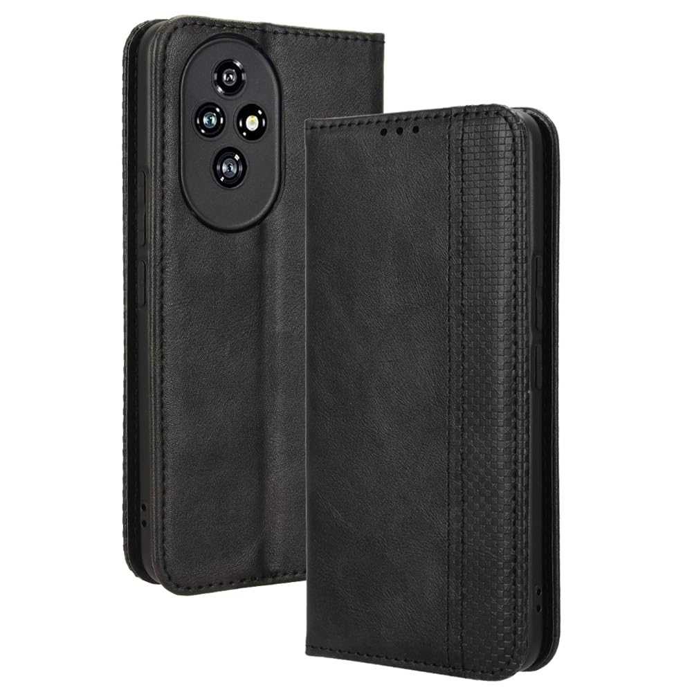 HAOYE Custodia A Portafoglio In Pelle PU Per Huawei Honor 200 Smart - Con Slot Carte, Supporto E Chiusura Magnetica, Rossa