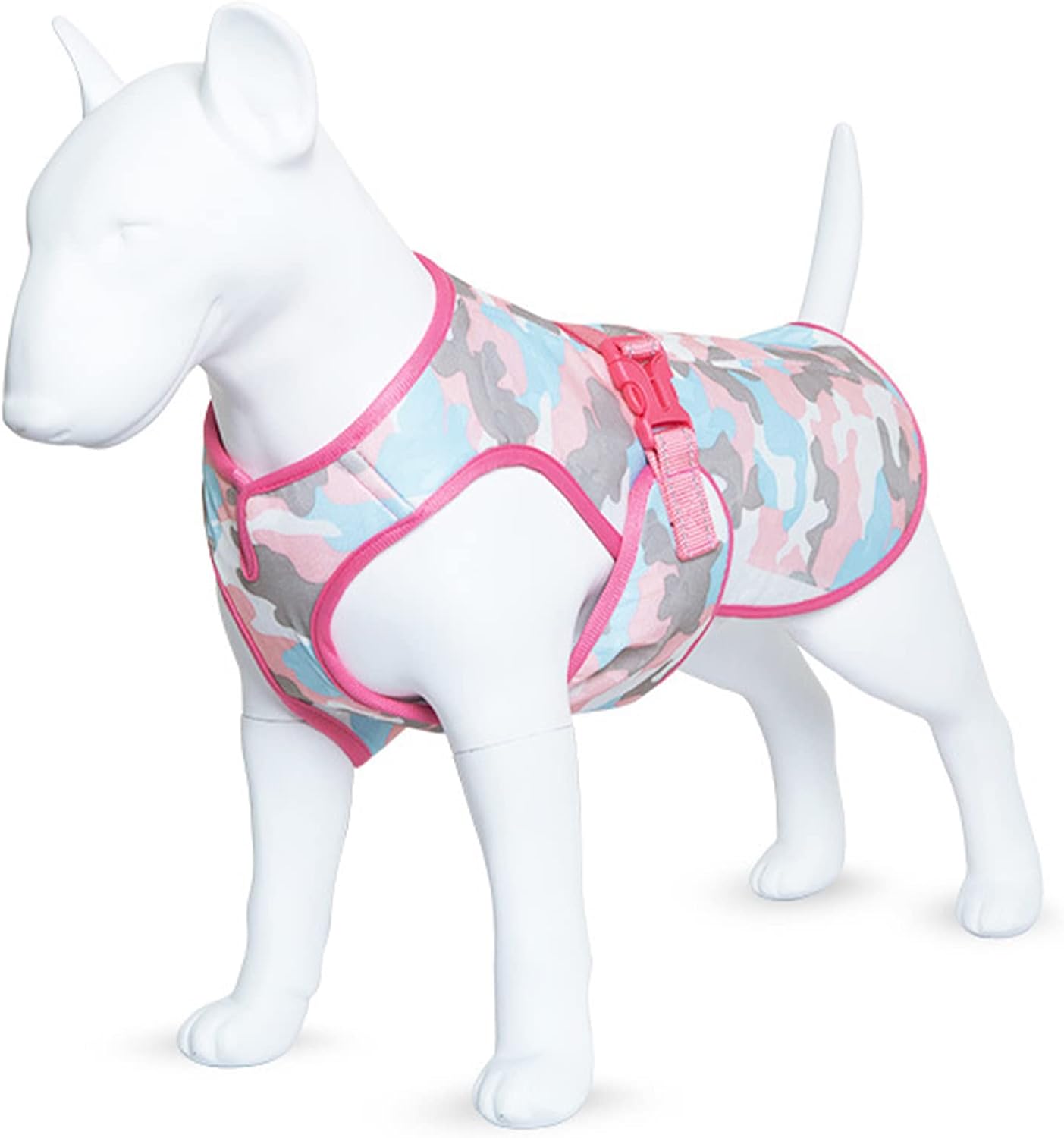 Dog Cooling Vest Harness Evaporation Cooler Coat Dog Cooling Jacket Camouflage for Summer Outdoor Walking Lightweight for Small Medium Large Dogs with Buckle