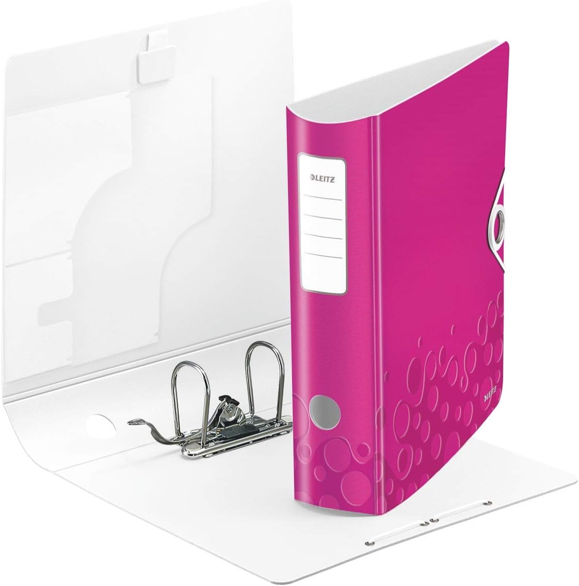 LEITZ Active Wow A4 Lever Arch Files 80mm Metallic Pink (Pack of 5)
