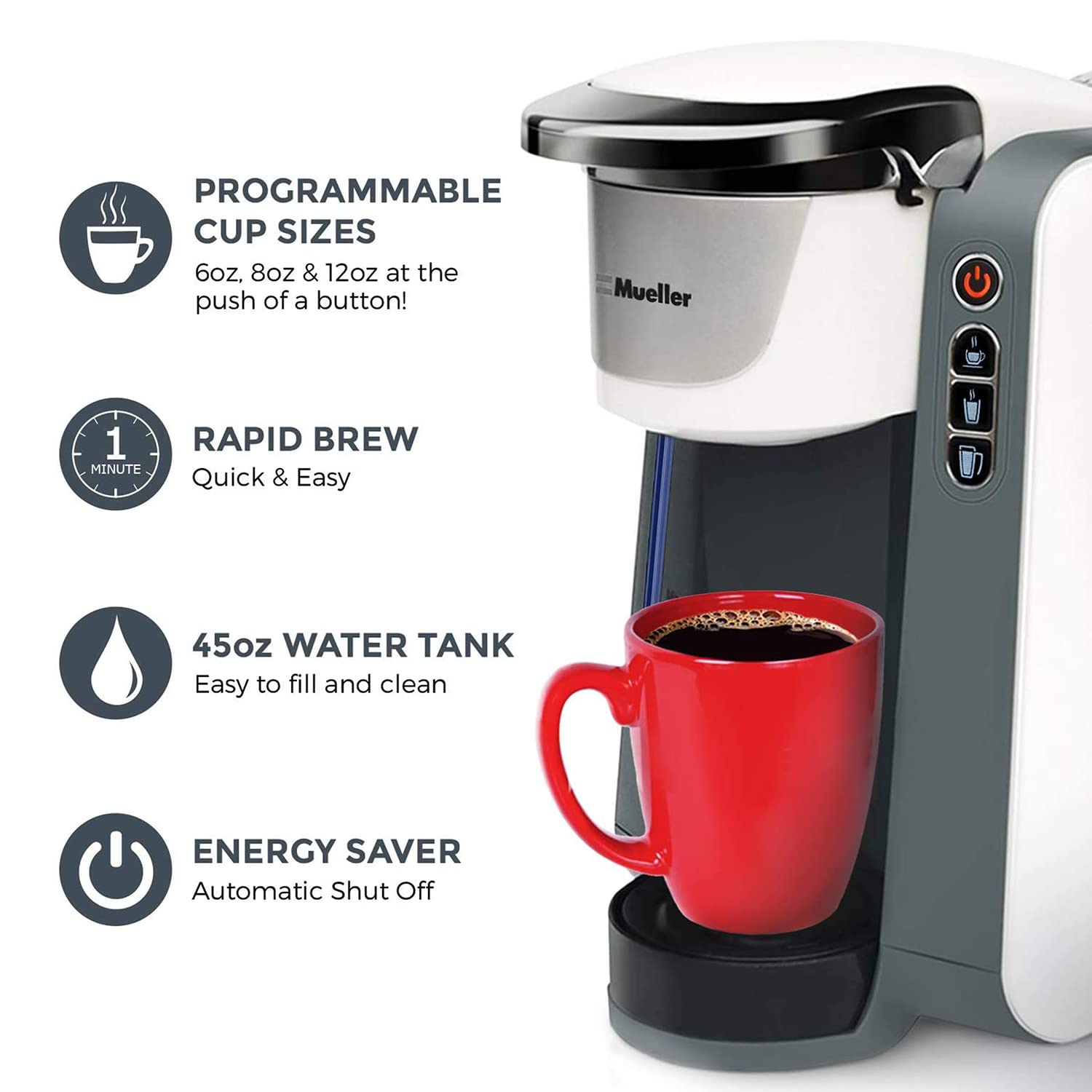 Mueller Ultimate Single Serve Coffee Maker, Personal Coffee Brewer