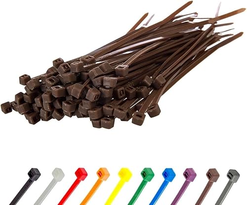 Miniatura 128 de GTSE - Paquete de 100 bridas con cremallera de 20.3 cm, color plateado/gris, 8.06 kg de resistencia, bridas de nailon grises resistentes a los rayos