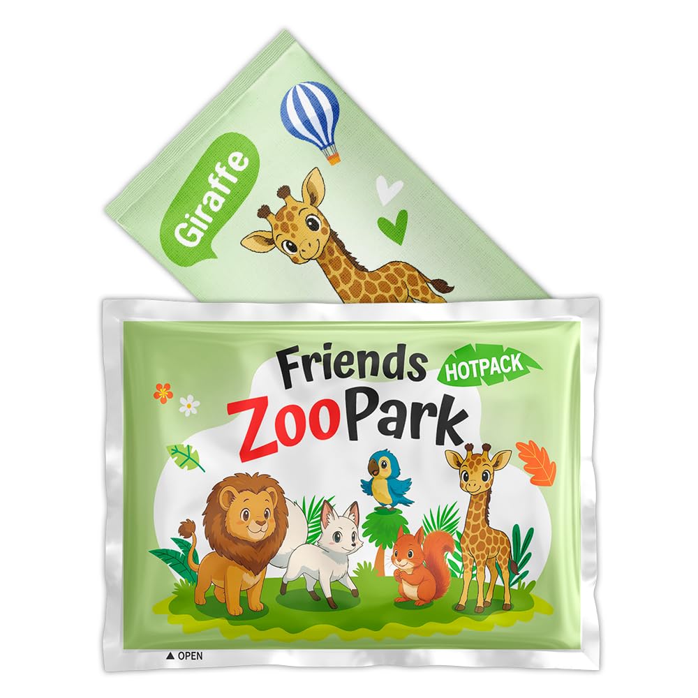 InLife ZooPark Super ogrzewacz do rąk i ciała, całkowicie naturalny i bezpieczny, większy i szerszy obszar, wyższe ogrzewanie 62.8 °C, aktywowany powietrzem, łatwy i wygodny, trwały, bezwonny, 40