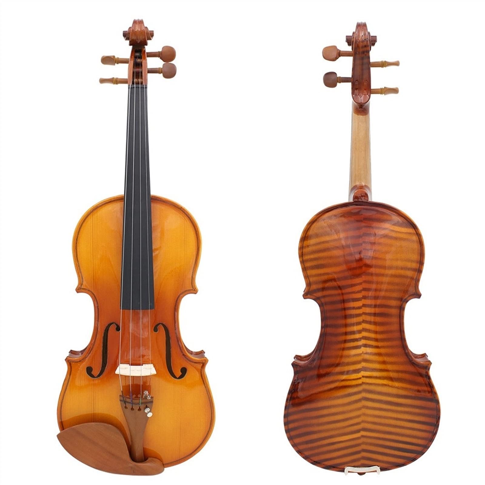 Massivholz-Student-Violine Massivholz-Akustik-Violine Flamed Maple Back Free Brasilholz-Bogen Und Koffer Erwachsene Violine (Color : 1/2)