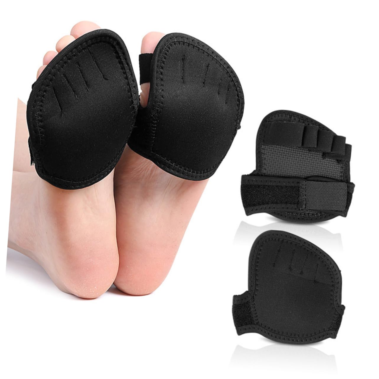Baluue 5paare Rutschfeste Fußpolster Für Ballett Und Tanz Halbe Fußsocken Mit Zehenring Vorfußpolster Zur Dämpfung Und Schmerzlinderung Für Damen