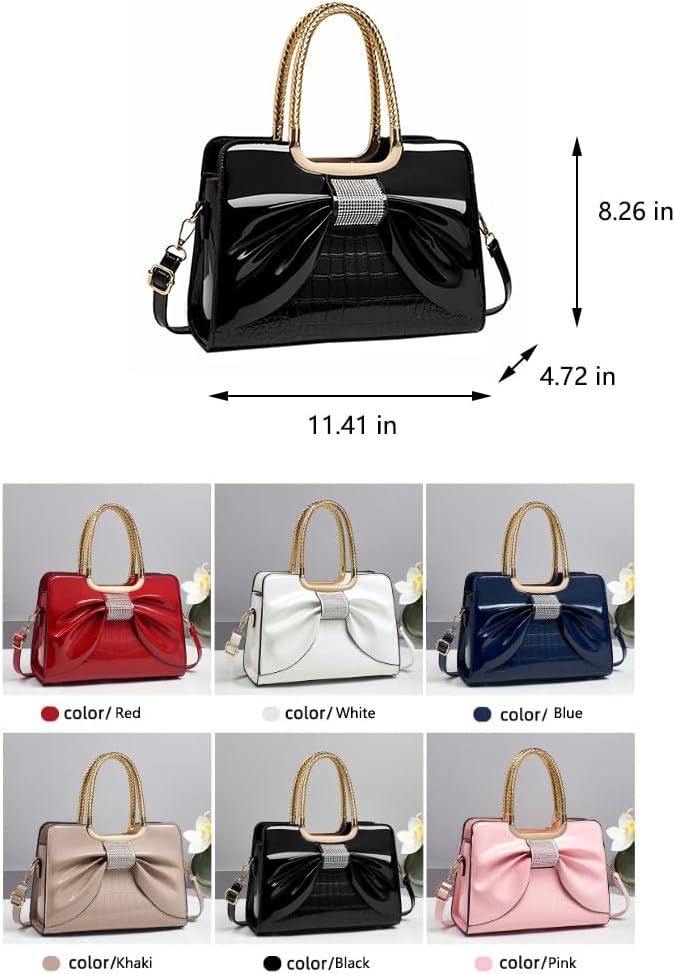 JHVYF Women Tote bag Satchel Purses and Handbags for Women Shoulder Bags Bow Purse - Image 2