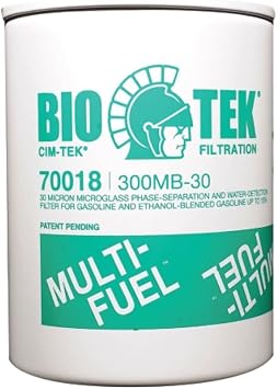 Cim-Tek 70018 (300MB-30) Filter, Maximum Working Pressure 50 PSI, Microglass Media, 30 m, 25 GPM, 1 NPT