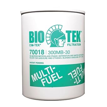 Cim-Tek 70018 300MB-30 Filter, Maximum Working Pressure 50 PSI, Microglass Media, 30 m, 25 GPM, 1" NPT
