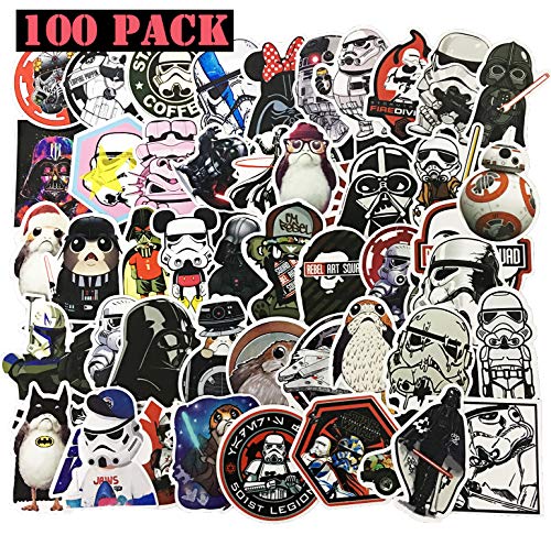 EHOPE Star Wars Stickers,Star Wars Laptop Stickers for Teens Boys Girls Vinyl Stickers for Laptop Waterproof PVC Suitcase Computer Car Bike Bumper Luggage Bicycle Motorcycle Skateboard (100 PCS)