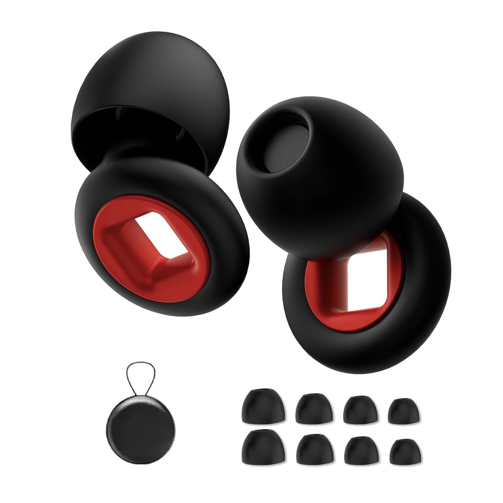 Bouchons d’Oreille, 1 Ensemble Bouchon d’Oreille Protection Auditive, Réutilisables et Ultra Confortables pour Artevive Moto Earplugs, Silicone Flexible pour Sommeil, Concerts, 6 Embouts