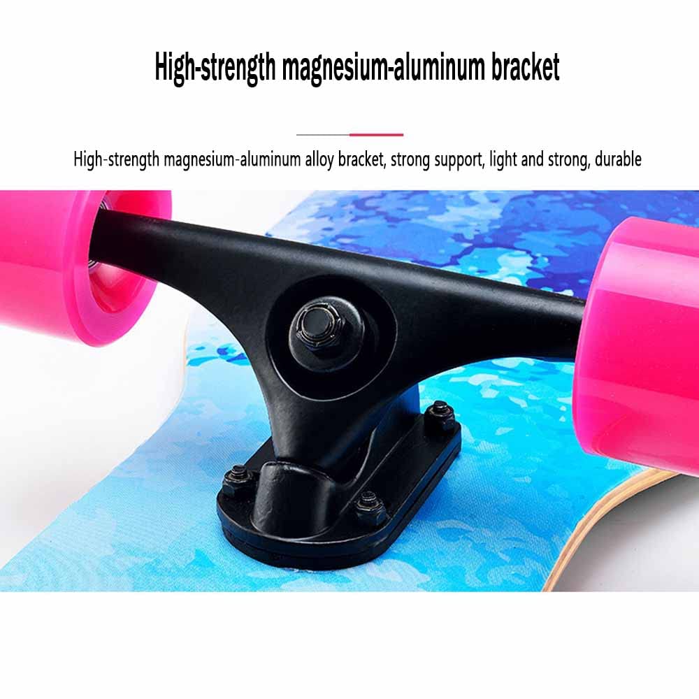Planche à roulettes Skateboard Complètement assemblé 42" x 9" | Pont en érable à 9 Couches | Conçu pour Les Filles | Outil de Patinage Gratuit 【Couleur et sélection de Motif】