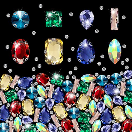 Artesanías de ajuste de punta trasera de metal con diamantes de imitación para coser 2