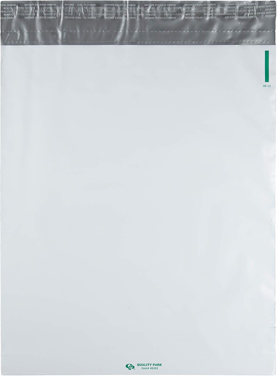 Quality Park Poly Expansion Mailer, Redi-Strip, White, 13 x 16 x 2, 100 per Case, (46393)