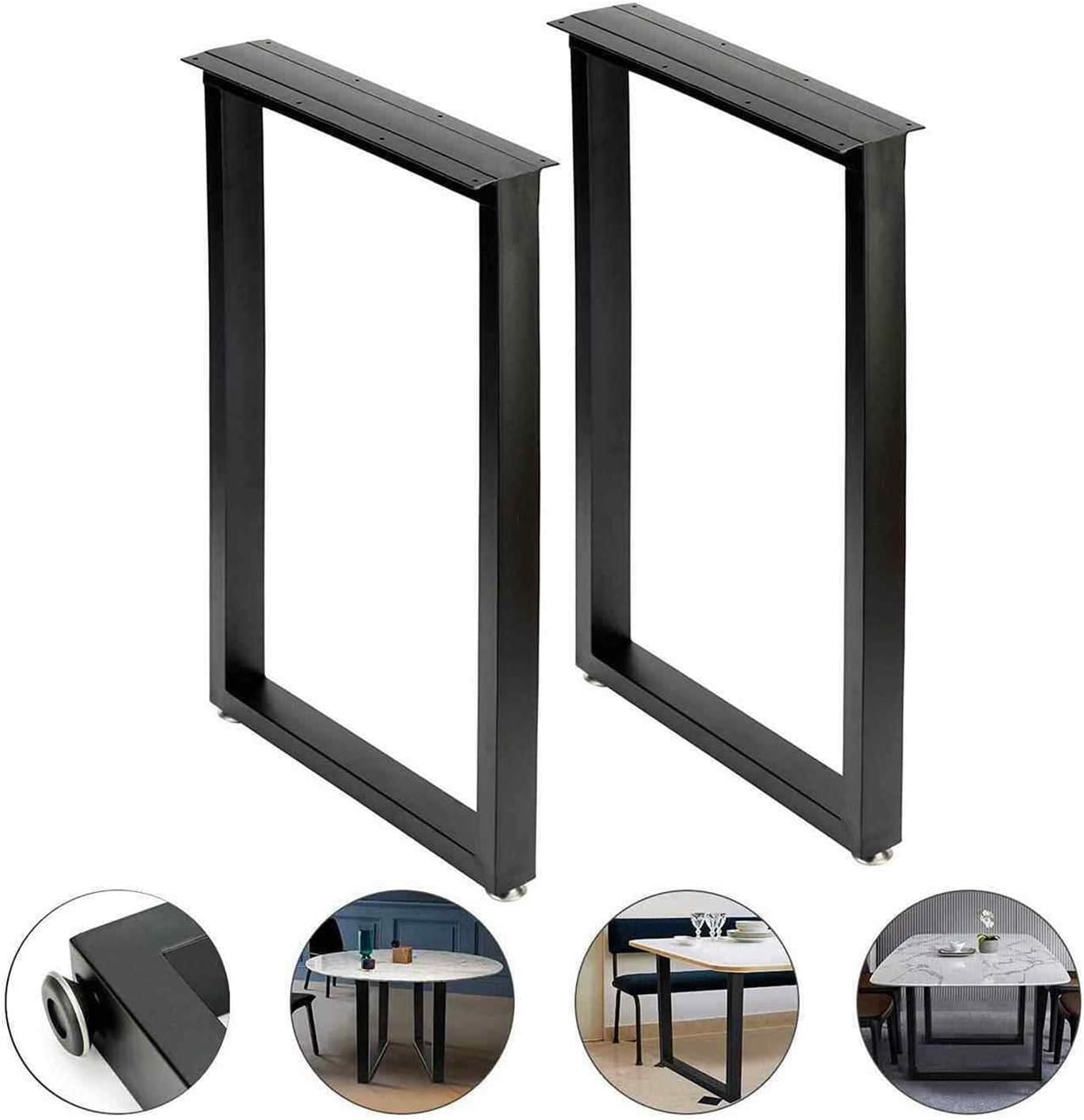 Heavy Duty Furniture Desk Chair Legs,Furniture Desk Bench Dining Legs,Metal Cabinet Desk Legs, for Nightstand, Coffee Table, Desk(25x30cm)