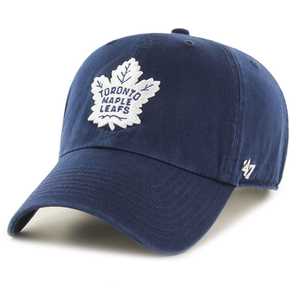 '47 Brand Adjustable Cap - Clean UP Toronto Maple Leafs Navy, Blue, One Size