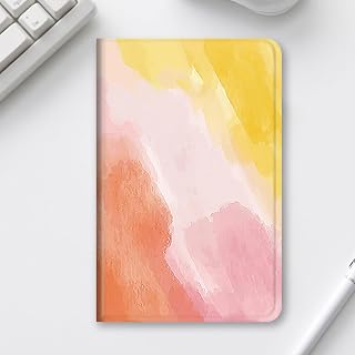 DELIGUO Funda para Amazon Kindle 6" De 10.ª Generación [Versión 2019, Modelo: J9G29R] - Smart Auto Sleep/Wake, Funda De Piel Sintética con Patrón Impreso Fino Y Ligero, Color Rosa, Amarillo Y Naranja