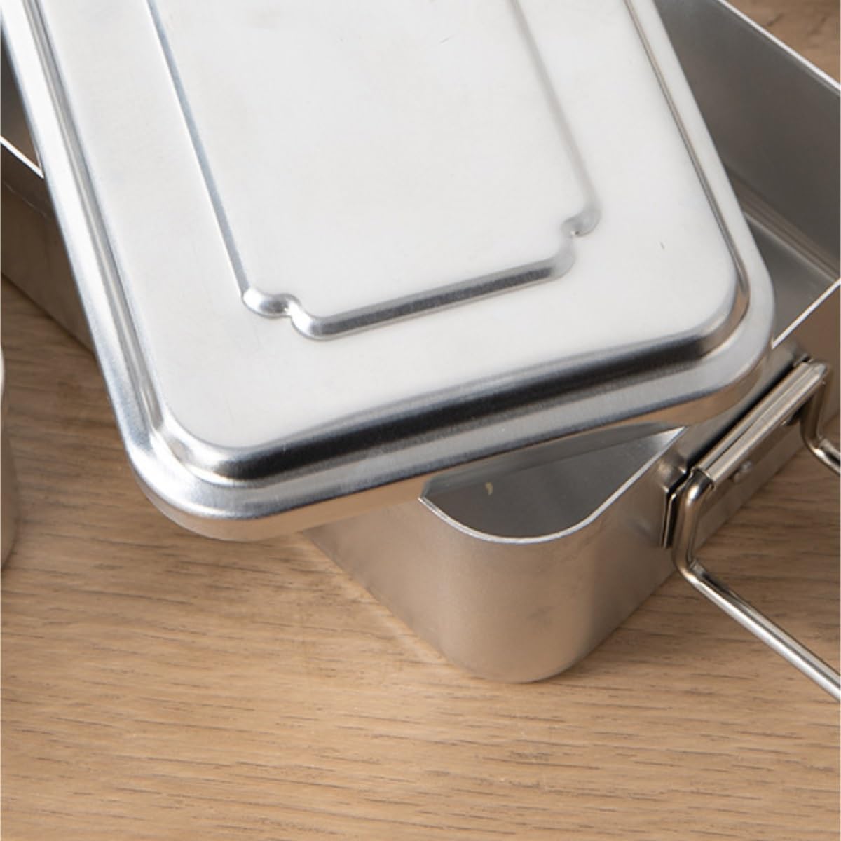 Sprzęt Piknikowy, Gotowanie Na Świeżym Powietrzu Na Kempingu Można Ogrzać Za Pomocą Aluminiowego Pudełka Na Lunch Z Otwartym Ogniem, Aluminiowego Pudełka Na Lunch Naczynia do Gotowania(9.8x17cm)