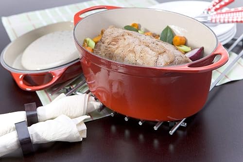 Miniatura 7 de Le Creuset714-Quart de hierro fundido esmaltado Oval Doufeu Horno, Llama