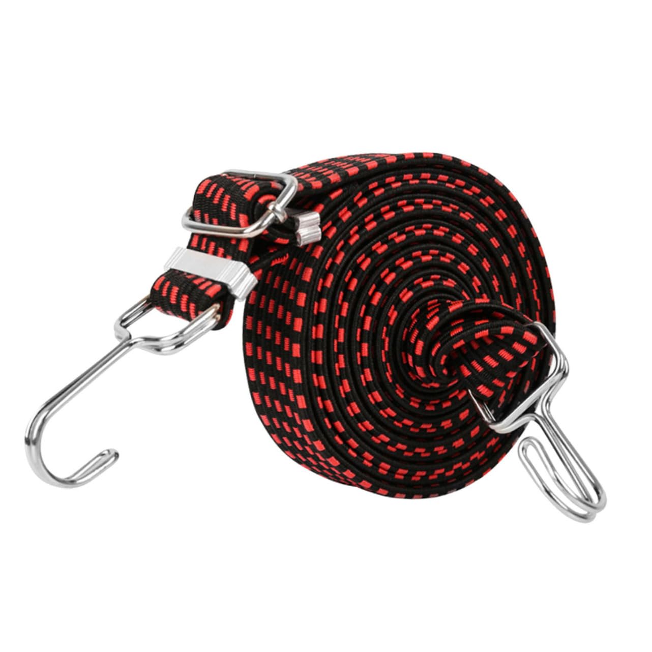 Cuerda de salto bungee para bicicleta, correas de equipaje para maletas anchas, trinquete de bicicleta, correa de amarre, cuerda elástica, banda elástica, mosquetón, correa de cuerda elástica (rojo