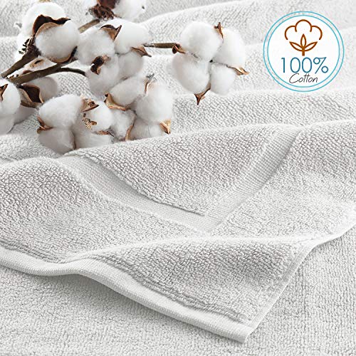 Image of Hearth & Harbor Bath Mat Towels - 100% Ring Spun Cotton Luxury Towels - Ultra Soft & Highly Absorbent, Bathroom Towels, Floor Mat - White