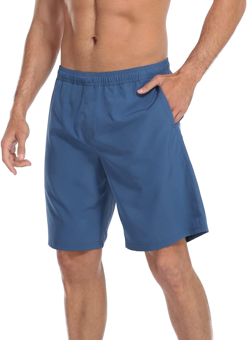 LRD Men's Swim Trunks with Compression Liner 9 Inch Inseam Quick Dry Board Short