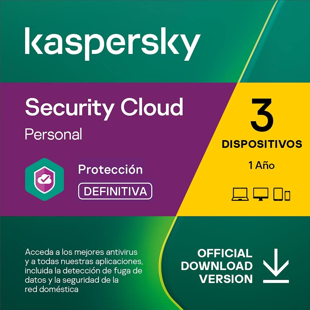 Kaspersky Security Cloud - Personal | 3 Dispositivos | 1 Año | PC / Mac / Android | Código de activación vía correo electrónico