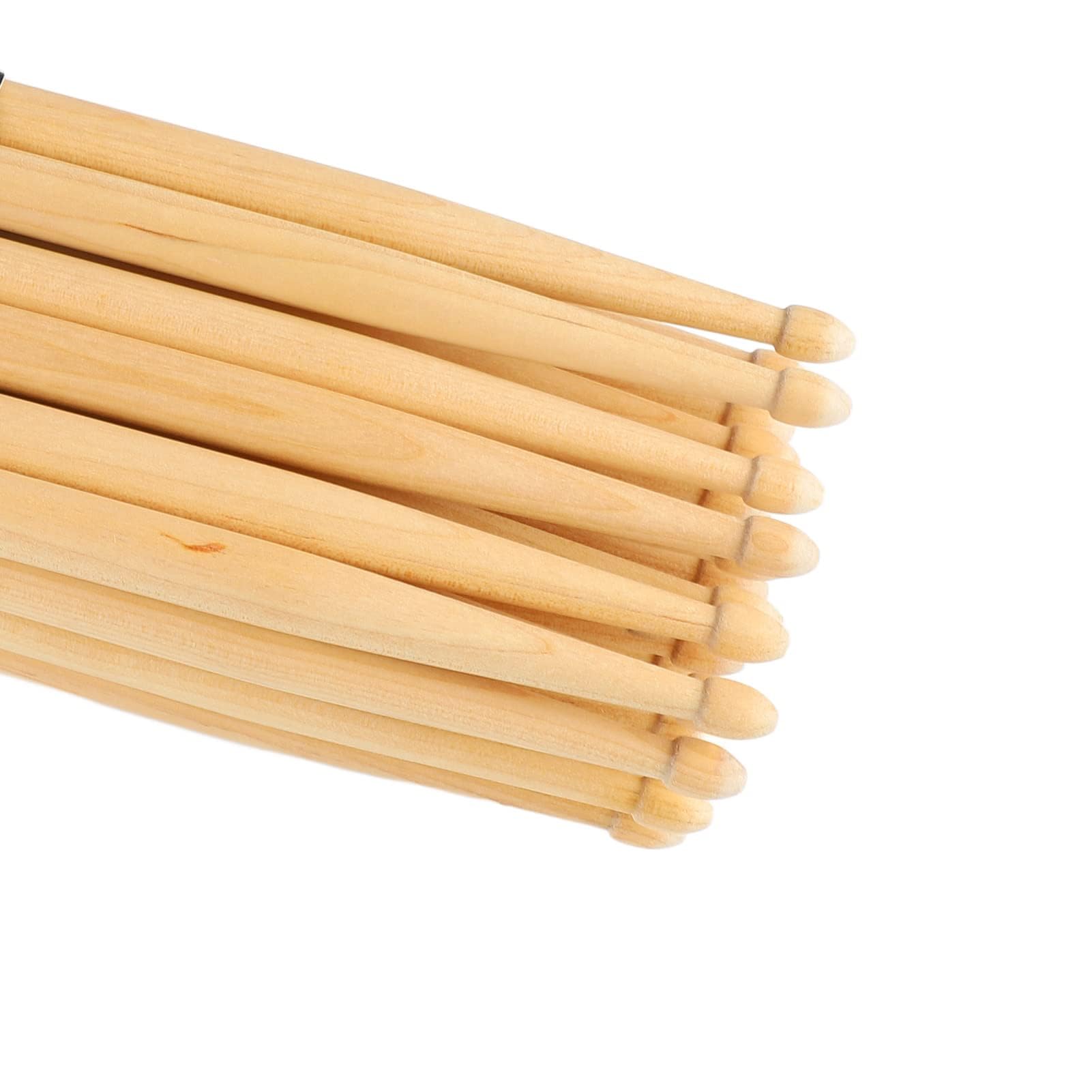 Bacchette per batteria 7A Robuste bacchette in legno d'acero 7A Punta ovale portatile antiscivolo per fascia Prestazioni All'aperto 12 Paia