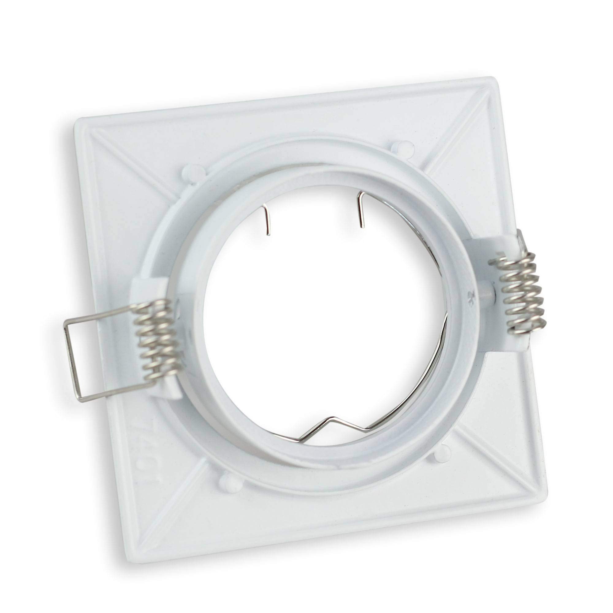 Juego de 10 focos LED empotrables (6,5 W, 230 V y orientables, rectangulares y superplanos, de aluminio, 6,5 W, 5 mm, orificio de perforación de 5 mm), color blanco neutro