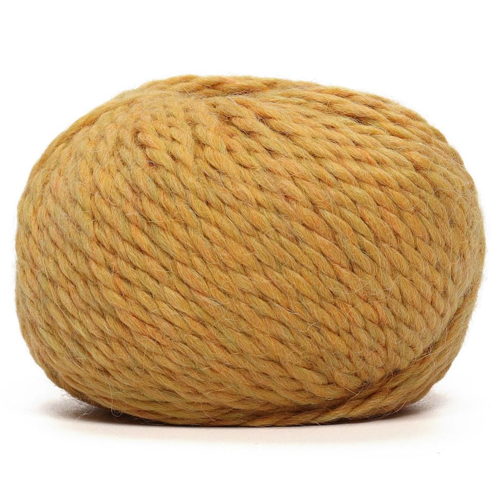 100% Baby Alpaca Yarn Wool Set of 3 Skeins Bulky Weight - Made in Peru - Heavenly Soft and Perfect for Knitting and Crocheting (Golden Yellow, Bulky)