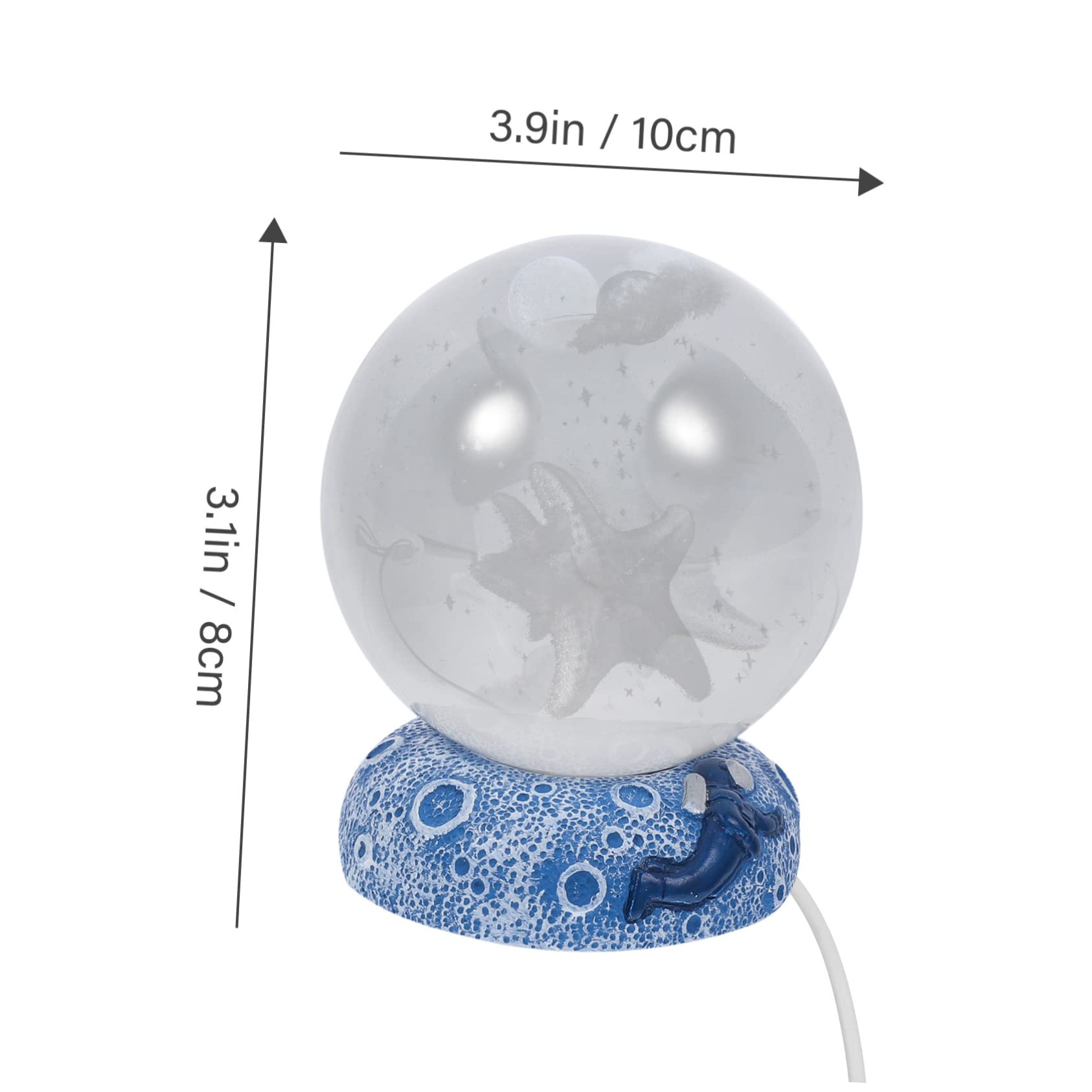 Yardenfun Crystal Ball Lamp LED Night Light for Home Decor Cute Design with Base Powered Table Decoration for Bedside Desk Dining Table