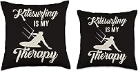 Vista 3 de Short Lines are for Amateurs - Kitesurfing Throw Pillow