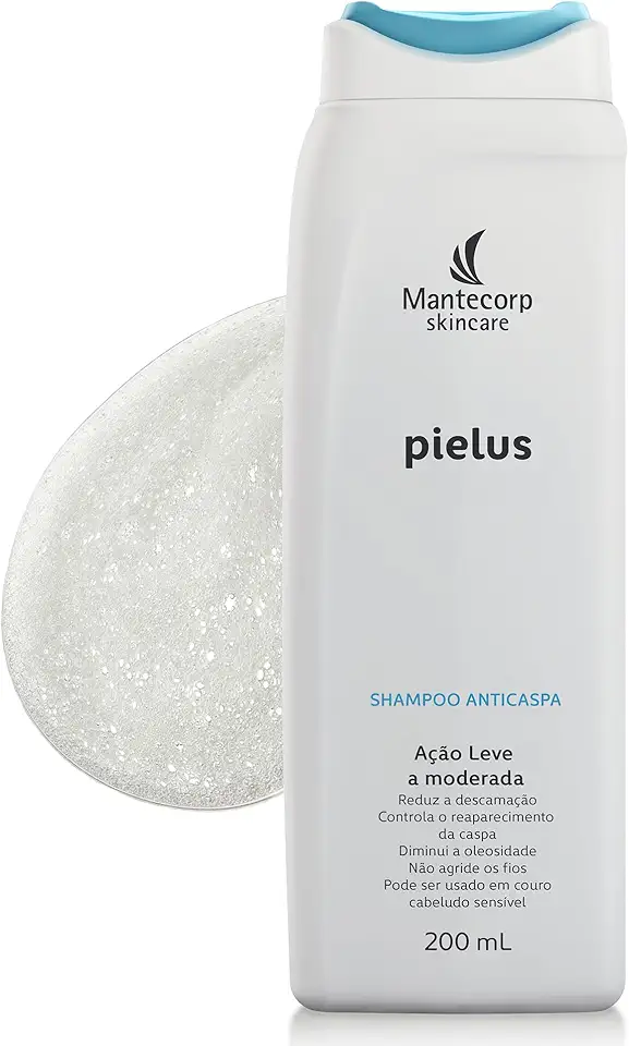 Shampoo Anticaspa Pielus Di - 200ml - Limpeza e Auxílio no Controle da Caspa - Sensação Refrescante e Conforto para o Couro Cabeludo - Mantecorp