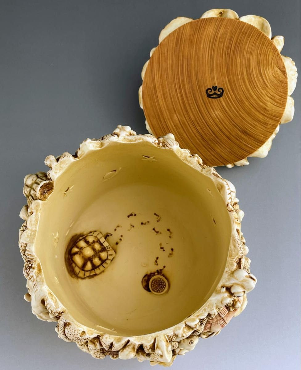 Amazon.co.jp: ハーモニーキングダム 亀 小物入れ カメ かめ 彫刻 置物