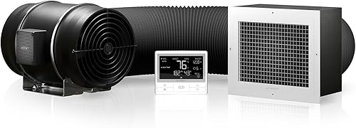 AC Infinity CLOUDWAY - Ventilador EC para toda la casa T10, 1200 CFM con controlador de humedad y temperatura, control de aplicación integrado WiFi,