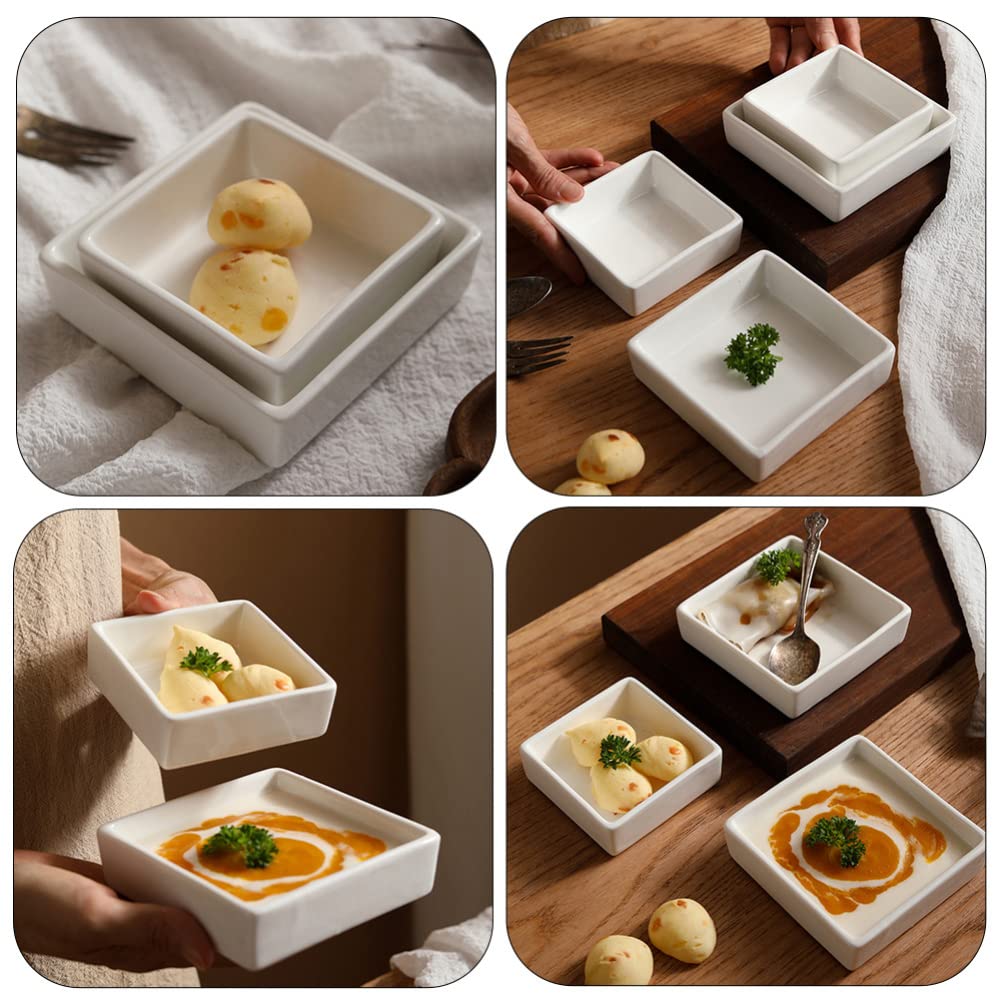 USHOBE 3 Pièces Plat D'assaisonnement Fleur De Cerisier Assiettes