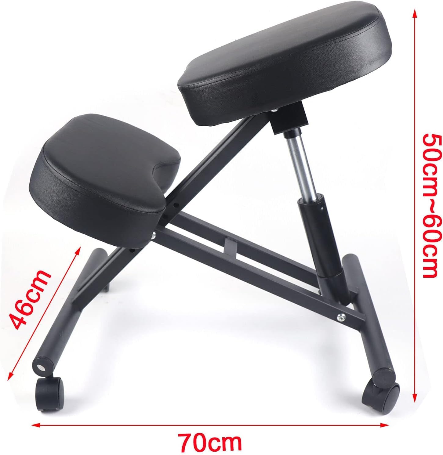 Silla ortopédica para la rodilla, silla de ordenador, taburete para rodilla, 50-60 cm, ajustable, silla ergonómica