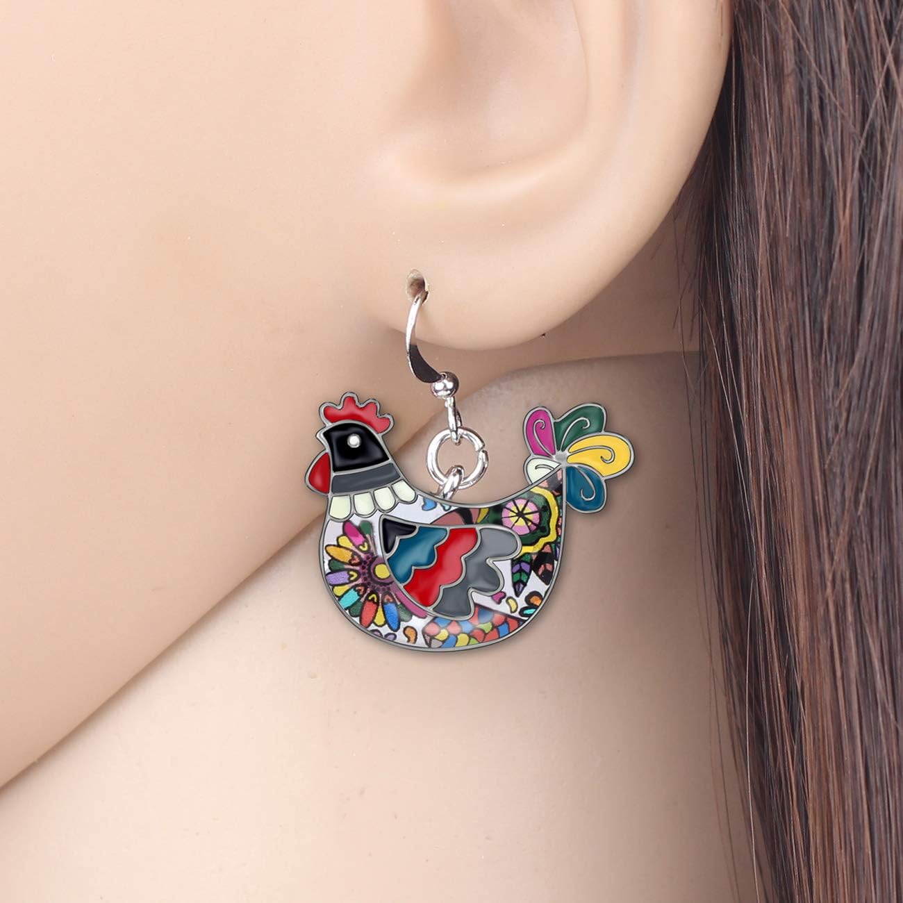 DOWAY Orecchini Pendenti A Forma Di Cappello Di Tacchino Per Il Ringraziamento - Acrilico Leggero Ipoallergenico, Divertente Gioiello A Tema Fattoria Per Donne E Ragazze, Regalo Festa