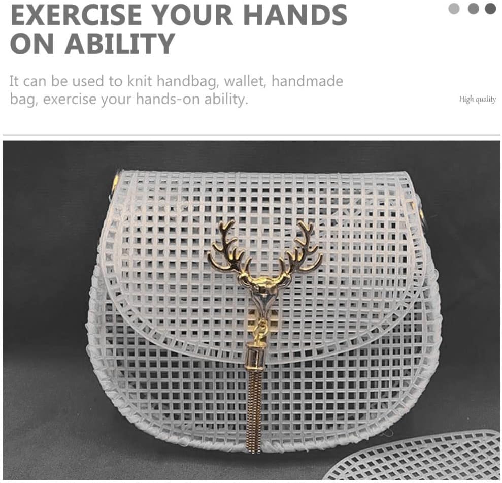 6pcs Rainbow Yarn Plastic mesh Canvas Sheets Bag Embroidery Model Clear Plastic Canvas for Embroidery, Acrylic Yarn Crafting, Knit and Crochet White Projects Rainbow