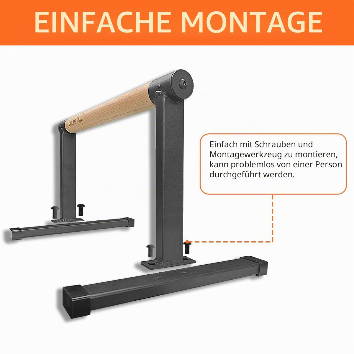 Parallettes calisthenics Holz Rutschfeste Liegestützgriffe, Premium Turnen und Calisthenics Equipment, Bounabay Dip Bar Krafttraining, Handstand Barren, Push up bar